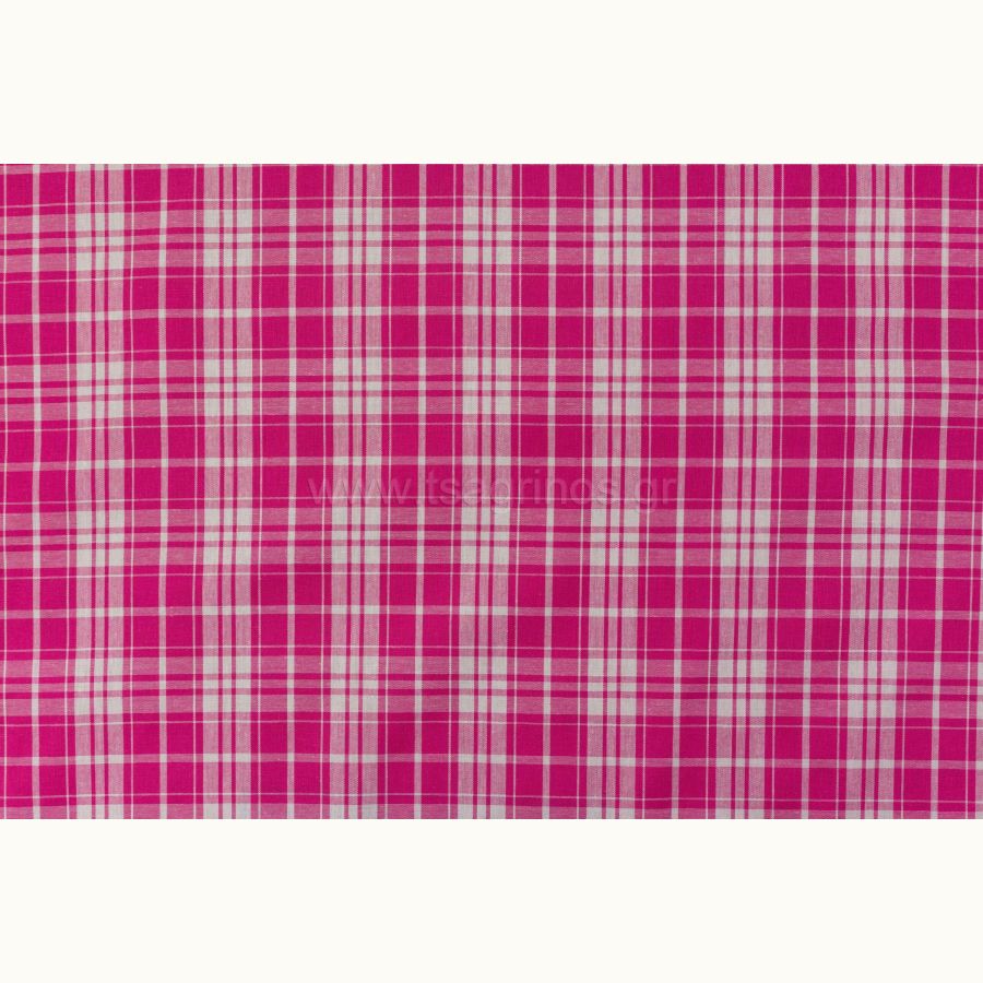 ΥΦΑΣΜΑ ΠΟΠΛΙΝΑ 100% ΒΑΜΒΑΚI (ΣΧΕΔΙΟ ΚΑΡΟ ΦΟΥΞΙΑ-ΑΣΠΡΟ)