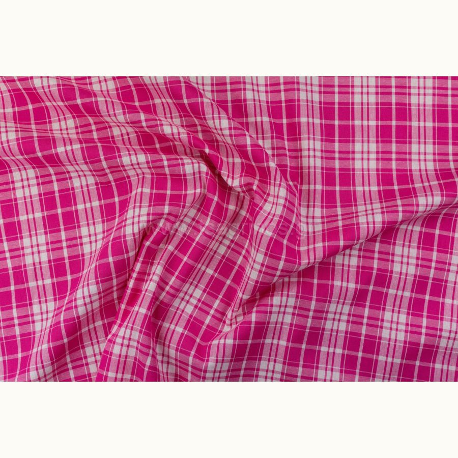 ΥΦΑΣΜΑ ΠΟΠΛΙΝΑ 100% ΒΑΜΒΑΚI (ΣΧΕΔΙΟ ΚΑΡΟ ΦΟΥΞΙΑ-ΑΣΠΡΟ)