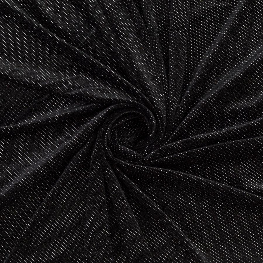 ΥΦΑΣΜΑ ΒΕΛΟΥΔΟ ΣΙΦΟΝ ΕΛΑΣΤΙΚΟ ΜΕ ΑΝΑΓΛΥΦΟ ΣΤΡΑΣ ΠΟΥΑ LUREX – ΜΑΥΡΟ/ ΑΣΗΜΙ 