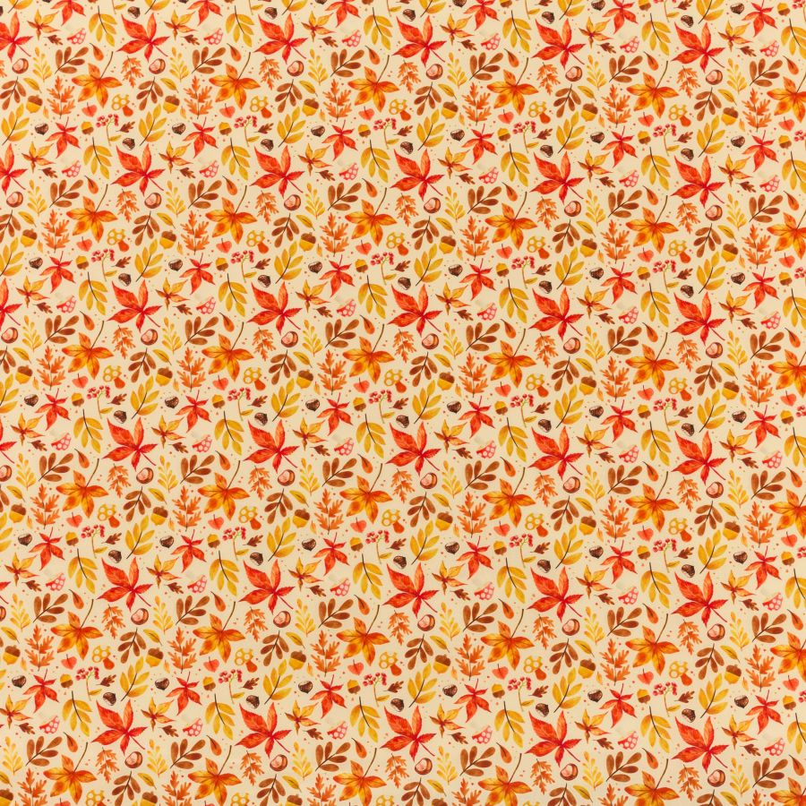 ΥΦΑΣΜΑ ΠΟΠΛΙΝΑ 100% ΒΑΜΒΑΚΙ DIGITAL PRINT - ΦΘΙΝΟΠΩΡΙΝΑ ΦΥΛΛΑ