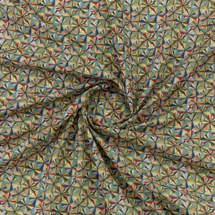 ΥΦΑΣΜΑ ΠΟΠΛΙΝΑ 100% ΒΑΜΒΑΚΙ DIGITAL PRINT - ΓΕΩΜΕΤΡΙΚΟ ΠΟΛΥΧΡΩΜΟ 