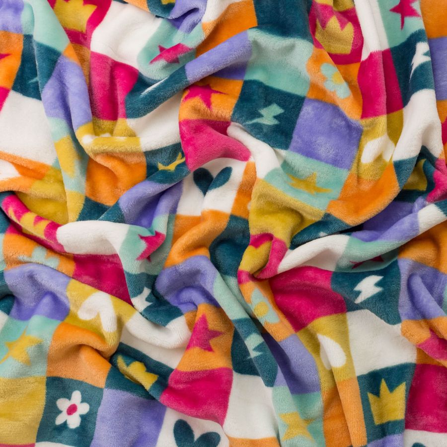 ΥΦΑΣΜΑ ΦΛΙΣ ΓΟΥΝΑΚΙ “POLAR FLEECE” - ΠΟΛΥΧΡΩΜΟ ΚΑΡΟ FUN