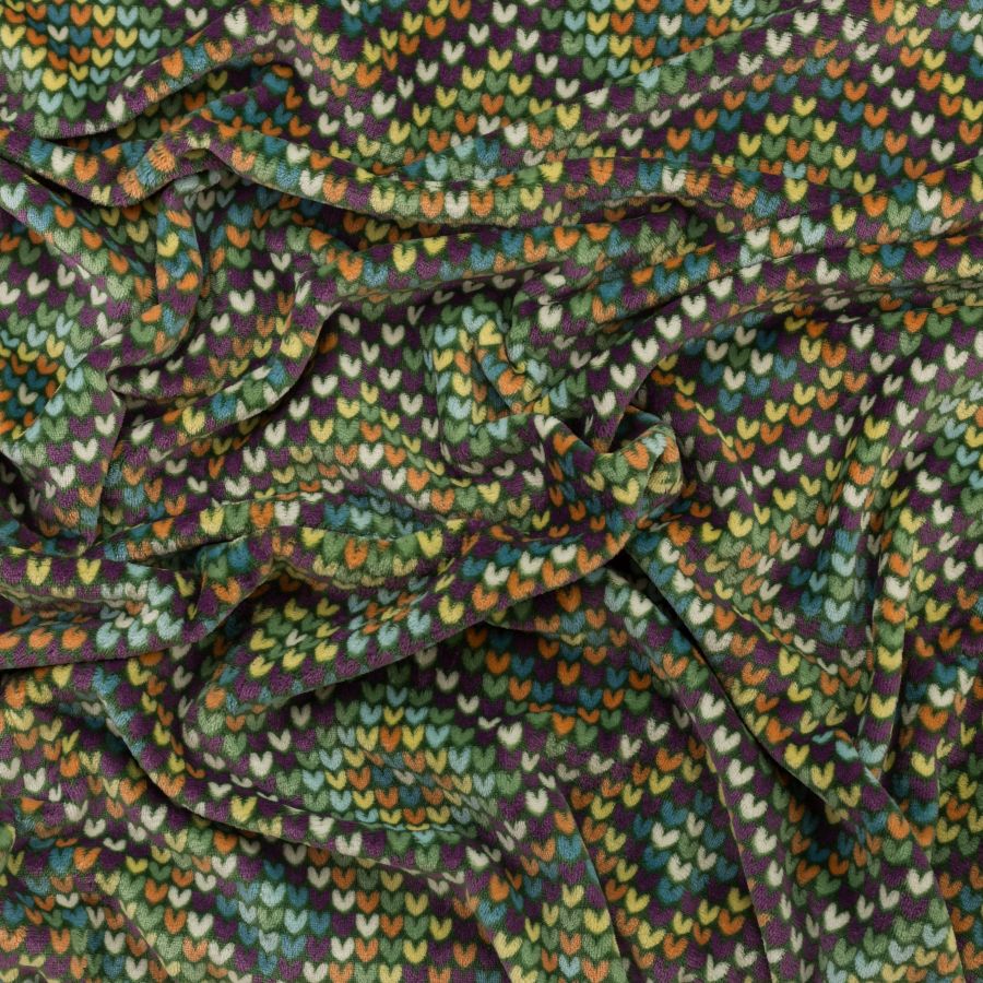 ΥΦΑΣΜΑ ΦΛΙΣ ΓΟΥΝΑΚΙ “POLAR FLEECE” - ΠΟΛΥΧΡΩΜΕΣ ΚΑΡΔΙΕΣ ΠΛΕΚΤΟ