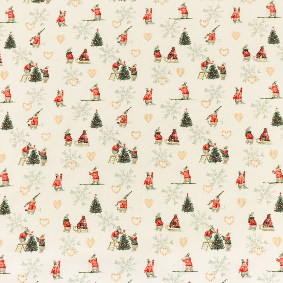 ΥΦΑΣΜΑ ΠΟΠΛΙΝΑ 100% ΒΑΜΒΑΚI - DIGITAL, ΧΡΙΣΤΟΥΓΕΝΝΙΑΤΙΚΟ ΚΟΥΝΕΛΑΚΙΑ & ΔΕΝΤΡΟ