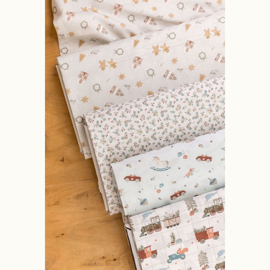 ΥΦΑΣΜΑ ΠΟΠΛΙΝΑ 100% ΒΑΜΒΑΚI - ΧΡΙΣΤΟΥΓΕΝΝΙΑΤΙΚΑ ΣΠΙΤΑΚΙΑ & ΜΠΙΣΚΟΤΑ ΜΠΕΖ/ΛΑΔΙ