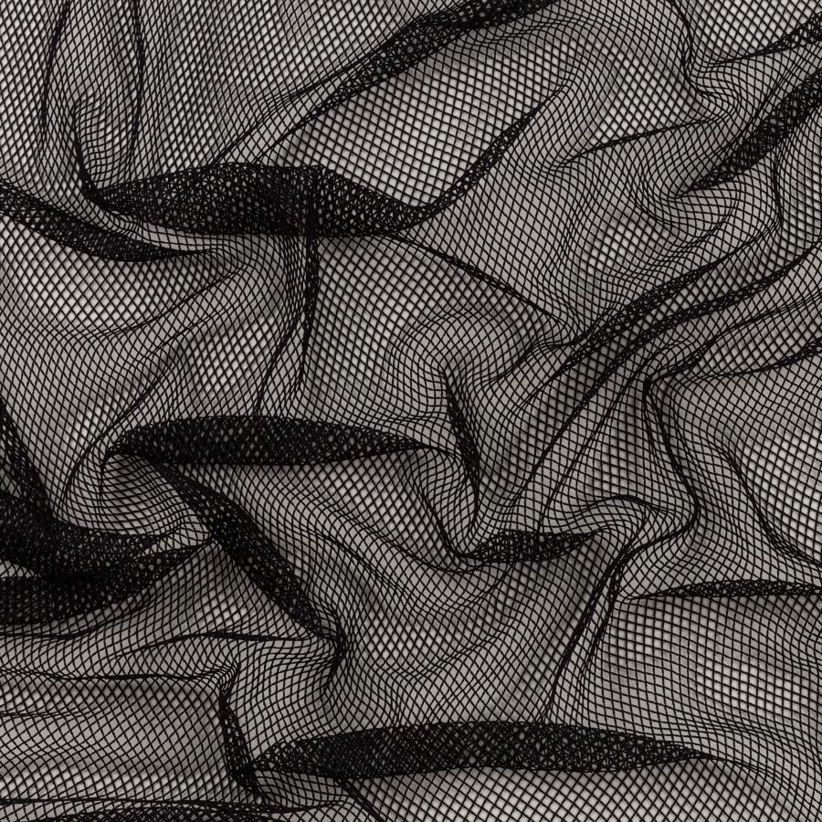 ΥΦΑΣΜΑ ΔΙΧΤΥ ΕΛΑΣΤΙΚΟ ΠΛΕΚΤΟ ΜΕ ΜΕΓΑΛΕΣ ΤΡΥΠΕΣ, ΜΑΥΡΟ