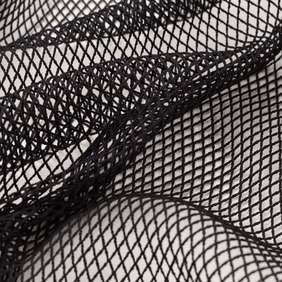 ΥΦΑΣΜΑ ΔΙΧΤΥ ΕΛΑΣΤΙΚΟ ΠΛΕΚΤΟ ΜΕ ΜΕΓΑΛΕΣ ΤΡΥΠΕΣ, ΜΑΥΡΟ