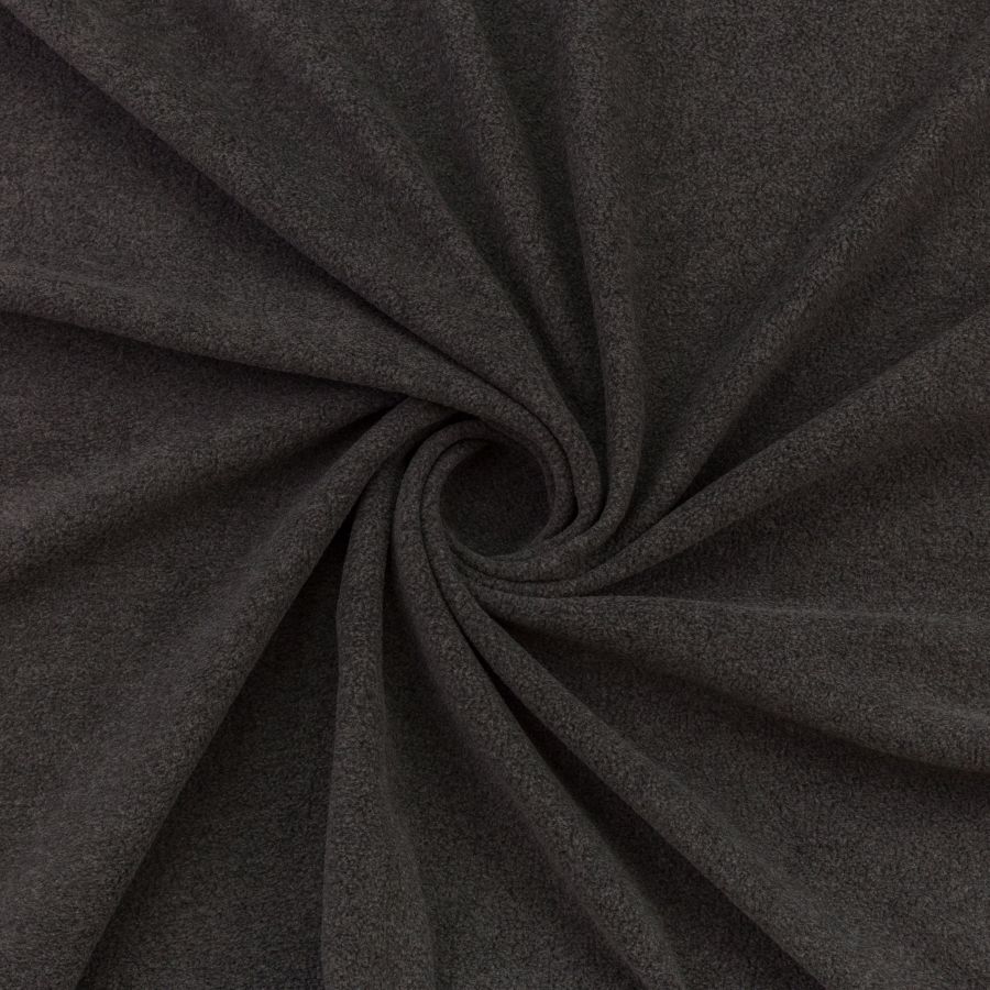 ΥΦΑΣΜΑ ΦΛΙΣ (LAMBS FLEECE) ΓΚΡΙ ΣΚΟΥΡΟ ΜΕΛΑΝΖΕ - Ρετάλι 0.90μ.