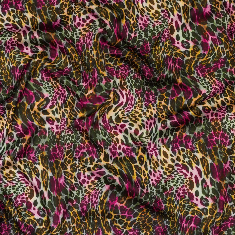 ΥΦΑΣΜΑ ΣΑΤΕΝ ''SMOOTH LUX SATIN'' - ΠΟΛΥΧΡΩΜΟ ΛΕΟΠΑΡ WILD MIRAGE