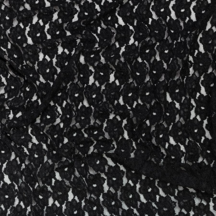 ΥΦΑΣΜΑ ΔΑΝΤΕΛΑ ΕΛΑΣΤΙΚΗ ΠΛΕΚΤΗ & ΜΠΟΥΚΛΕ ΥΦΗ - ΣΧΕΔΙΟ ΦΛΟΡΑΛ ΜΑΥΡΟ