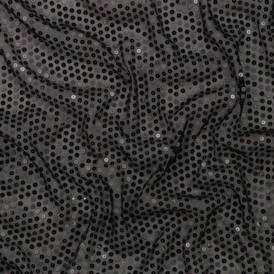 ΥΦΑΣΜΑ ΜΟΥΣΕΛΙΝΑ ΚΕΝΤΗΜΕΝΗ ΜΕ ΠΑΓΙΕΤΕΣ - ΜΑΥΡΟ