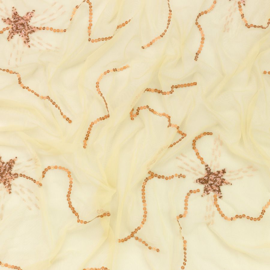 ΥΦΑΣΜΑ ΤΟΥΛΙ - ΔΙΧΤΥ ΜΑΛΑΚΟ ΜΕ ΚΕΝΤΗΜΑ - ΣΧΕΔΙΟ ΤΥΠΟΥ ΑΣΤΕΡΙ ΚΑΦΕ (Ρετάλι 3.20 μέτρα)