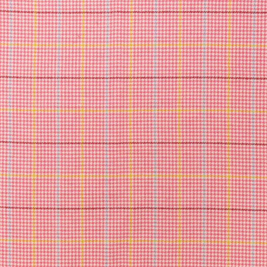 ΥΦΑΣΜΑ ΜΑΛΛΙΝΟ ΚΑΡΟ PIED DE POULE ΜΕ ΛΑΜΕ ΚΛΩΣΤΗ – ΡΟΖ