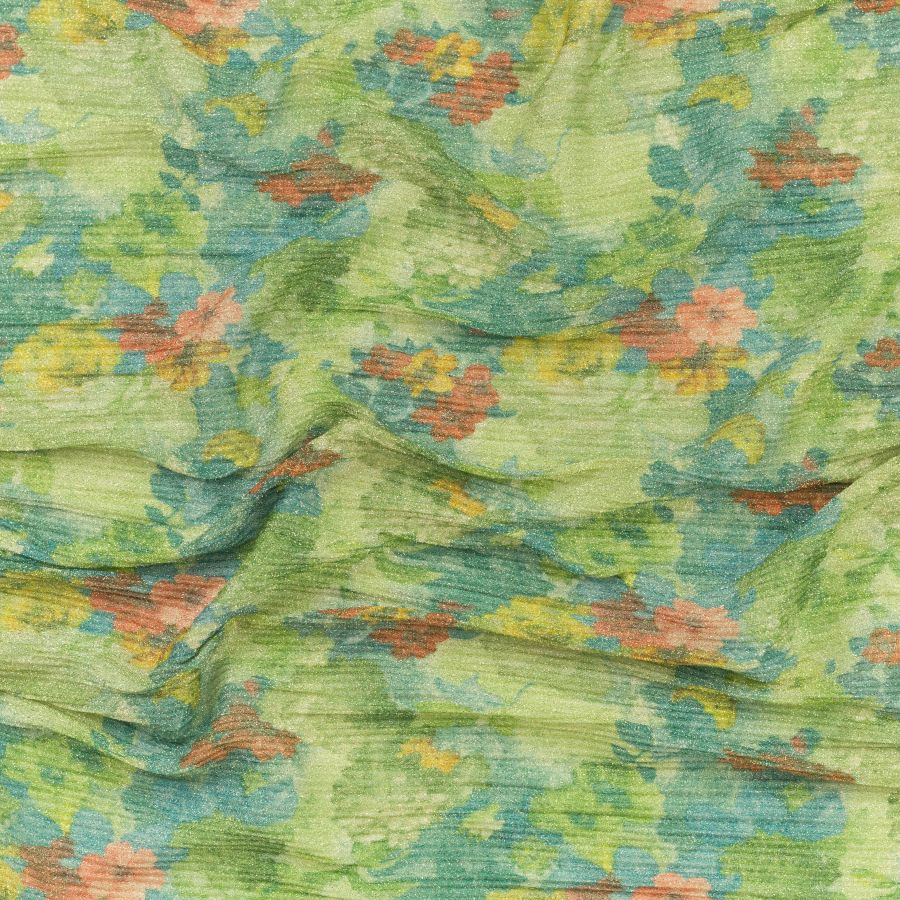 ΥΦΑΣΜΑ ΕΛΑΣΤΙΚΗ ΜΟΥΣΕΛΙΝΑ ΛΟΥΡΕΞ ΠΛΙΣΕ - ΠΡΑΣΙΝΟ ΦΛΟΡΑΛ