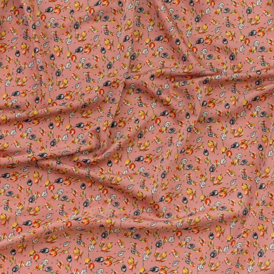 ΥΦΑΣΜΑ ΣΑΤΕΝ ΜΑΛΑΚΟ & ΧΥΤΟ ΕΜΠΡΙΜΕ ΜΙΚΡΑ ΦΛΟΡΑΛ ΠΕΤΑΛΑ - ΡΟΖ