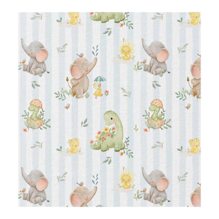 ΥΦΑΣΜΑ ΠΟΠΛΙΝΑ 100% ΒΑΜΒΑΚΙ DIGITAL PRINT - ΖΩΑΚΙΑ & ΔΕΙΝΟΣΑΥΡΑΚΙΑ