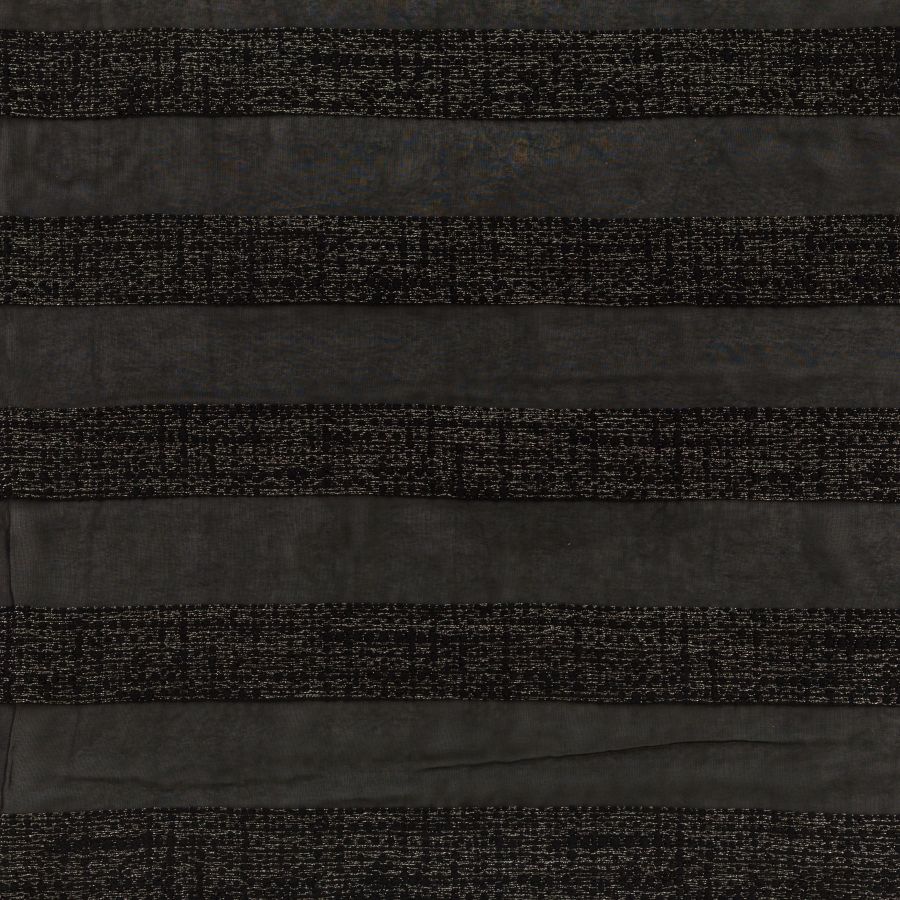 ΥΦΑΣΜΑ ΜΟΥΣΕΛΙΝΑ ΝΤΕΒΟΡΕ ΜΕ ΑΝΑΓΛΥΦΟ ΡΙΓΕ ΣΧΕΔΙΟ ΣΑΝΕΛ - ΜΑΥΡΟ (Ρετάλι 2.50 μέτρα)