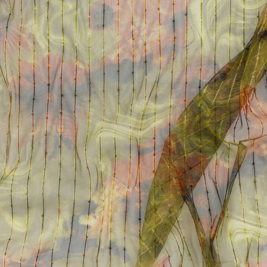 ΥΦΑΣΜΑ ΤΟΥΛΙ ΕΛΑΣΤΙΚΟ ΜΕ ΚΕΝΤΗΜΑ - ΕΜΠΡΙΜΕ TIE DYE