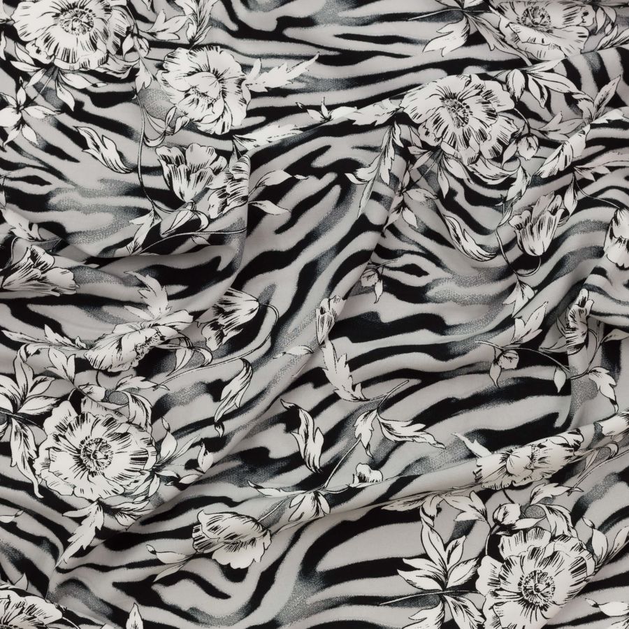 ΥΦΑΣΜΑ 100% ΒΙΣΚΟΖ - ΣΧΕΔΙΟ ΖΕΒΡΕ ΜΕ ΦΛΟΡΑΛ 