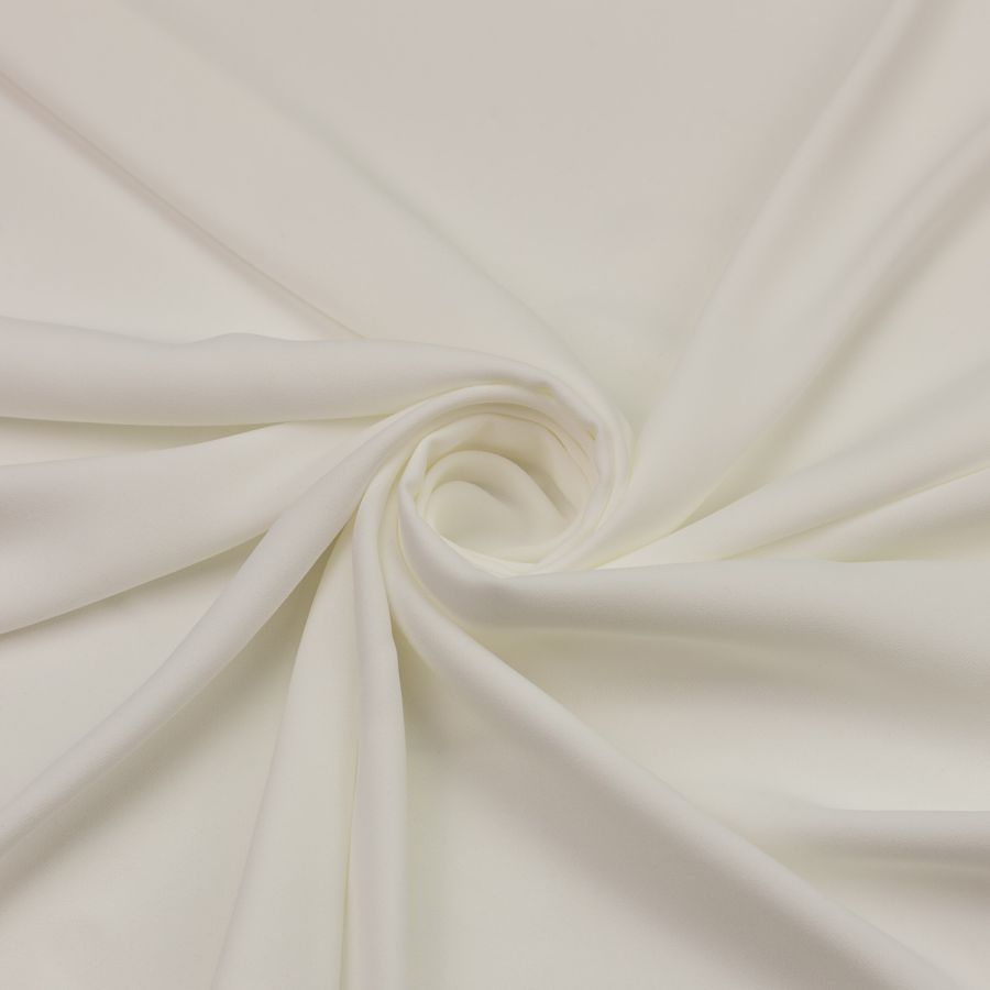 ΥΦΑΣΜΑ ΤΥΠΟΥ ''WOOL CREPE'' ΣΠΑΣΜΕΝΟ ΛΕΥΚΟ - Ρετάλι 0.60μ.