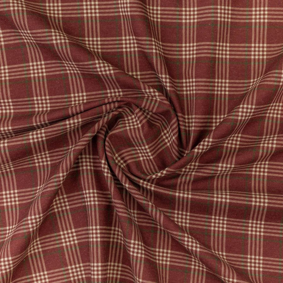 ΥΦΑΣΜΑ 100% ΒΑΜΒΑΚΕΡΟ ΠΥΚΝΟ ΜΕ ΥΦΑΝΣΗ ΛΙΝΟΥ (ΚΑΡΟ CHERRY-MOCHA)