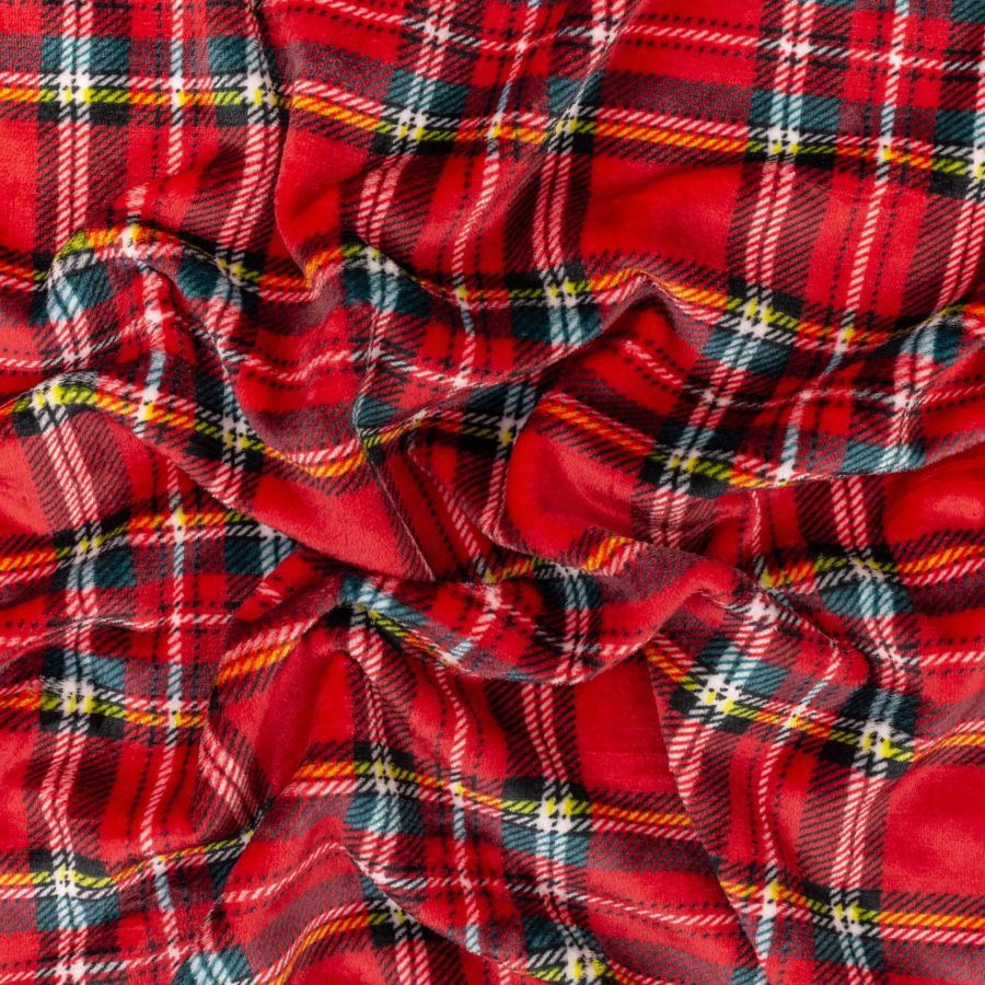 ΥΦΑΣΜΑ ΦΛΙΣ ΓΟΥΝΑΚΙ ''POLAR FLEECE'' ΣΧΕΔΙΟ ΚΑΡΟ ΚΟΚΚΙΝΟ