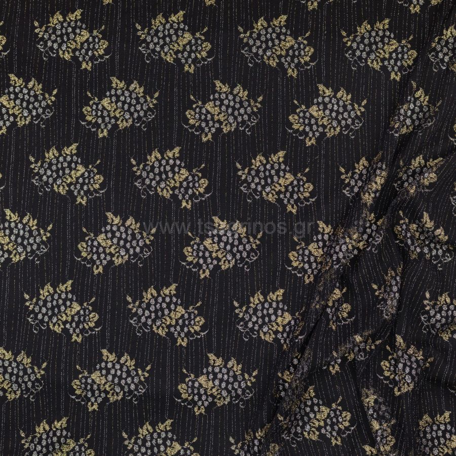 ΥΦΑΣΜΑ ΔΙΧΤΥ ΜΕ ΛΟΥΡΕΞ ΣΧΕΔΙΟ ΜΑΥΡΟ-ΧΡΥΣΟ-ΑΣΗΜΙ