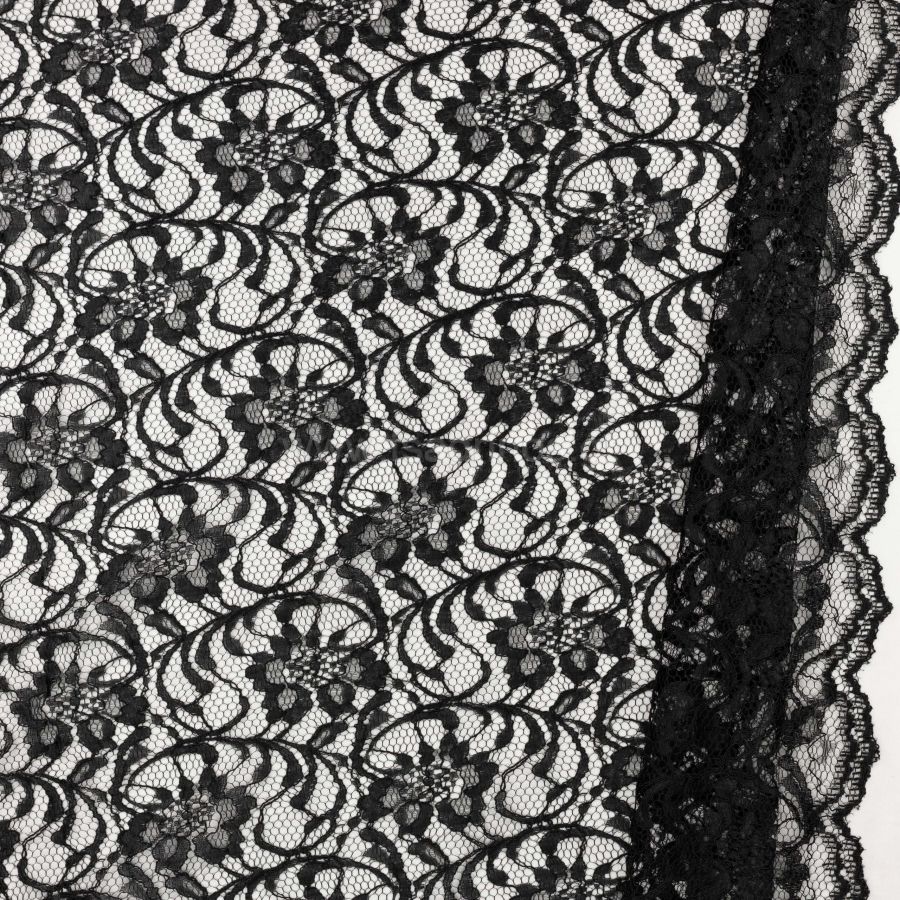 ΥΦΑΣΜΑ ΔΑΝΤΕΛΑ ΚΟΡΔΟΝΕ ΑΡΑΙΗ ΦΛΟΡΑΛ ΜΑΥΡΟ - Ρετάλι 3.70μ.