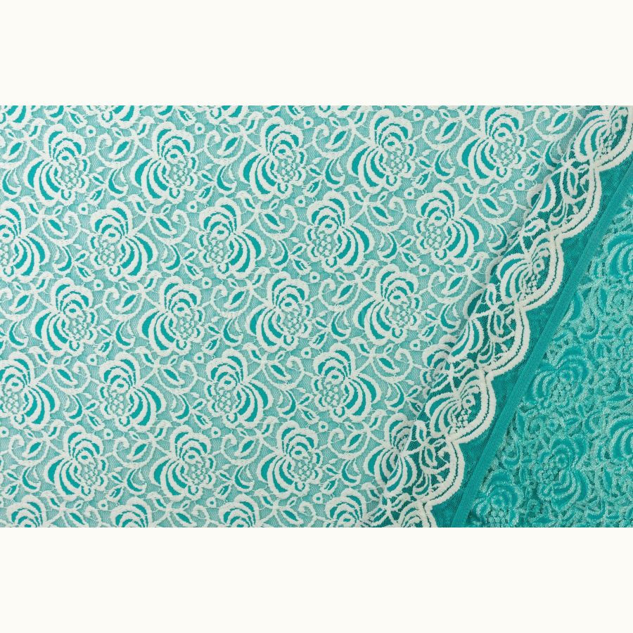 ΥΦΑΣΜΑ ΔΑΝΤΕΛΑ ΠΛΕΚΤΗ ΕΛΑΣΤΙΚΗ ΦΛΟΡΑΛ ΒΕΡΑΜΑΝ-ΑΣΠΡΟ - Ρετάλι 3.90μ.