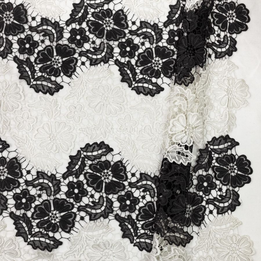 ΥΦΑΣΜΑ ΔΑΝΤΕΛΑ ΚΙΠΟΥΡ ΦΛΟΡΑΛ ΕΜΠΡΙΜΕ ΜΑΥΡΟ-ΑΣΠΡΟ