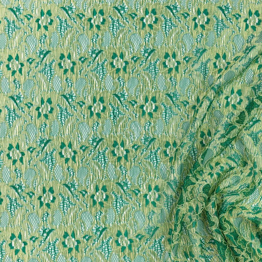 ΥΦΑΣΜΑ ΔΑΝΤΕΛΑ ΚΟΡΔΟΝΕ ΣΧΕΔΙΟ ΙΡΙΖΕ ΦΛΟΡΑΛ ΠΡΑΣΙΝΟ - Ρετάλι 3.90μ.
