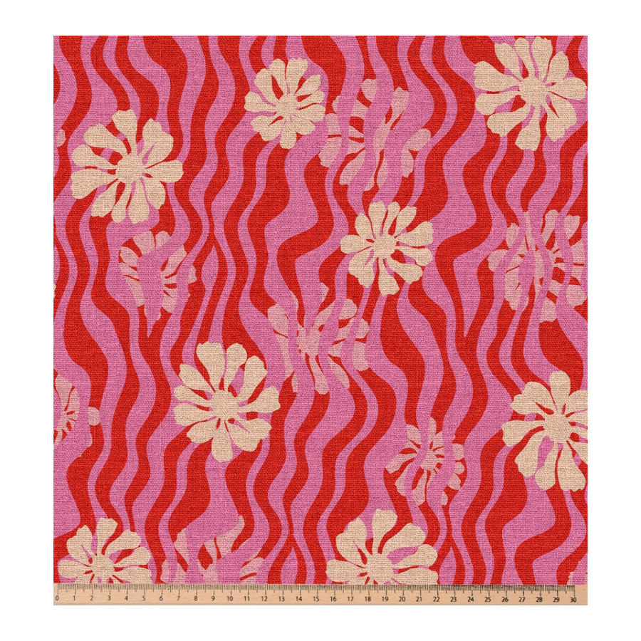 ΥΦΑΣΜΑ ΒΑΜΒΑΚΕΡΟ HALF PANAMA PREMIUM - RASBERRY CORAL