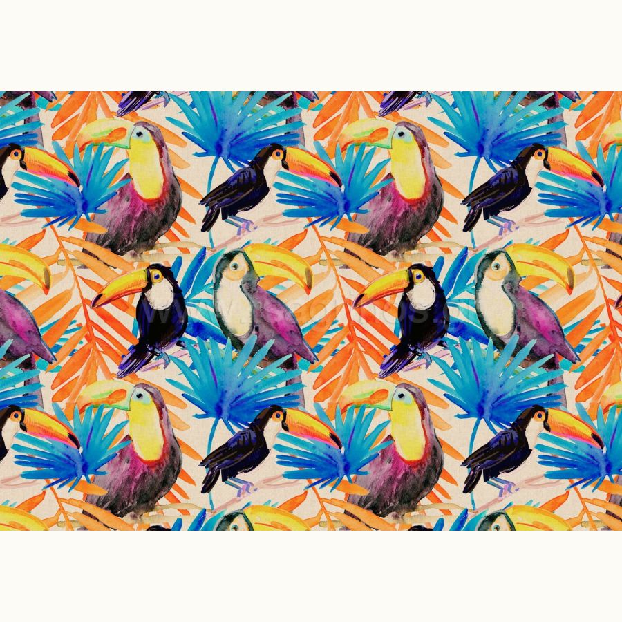 ΥΦΑΣΜΑ ΚΑΡΑΒΟΠΑΝΟ ΒΑΜΒΑΚΕΡΟ ”HALF PANAMA” (EXOTIC BIRDS)