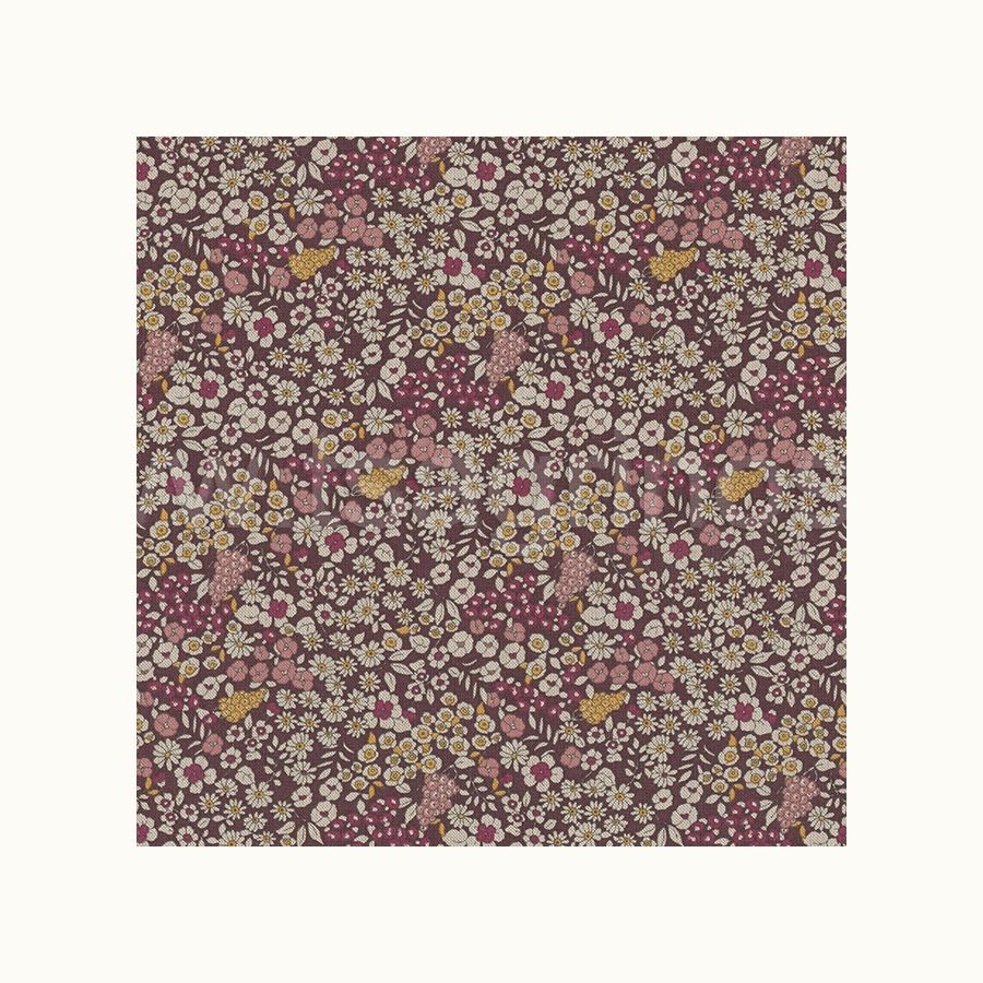 ΥΦΑΣΜΑ ΒΑΜΒΑΚΕΡΟ ΚΑΡΑΒΟΠΑΝΟ ΕΛΑΦΡΥ ''LINEN LOOK'' (BLOSSOM BERRY GARDEN)