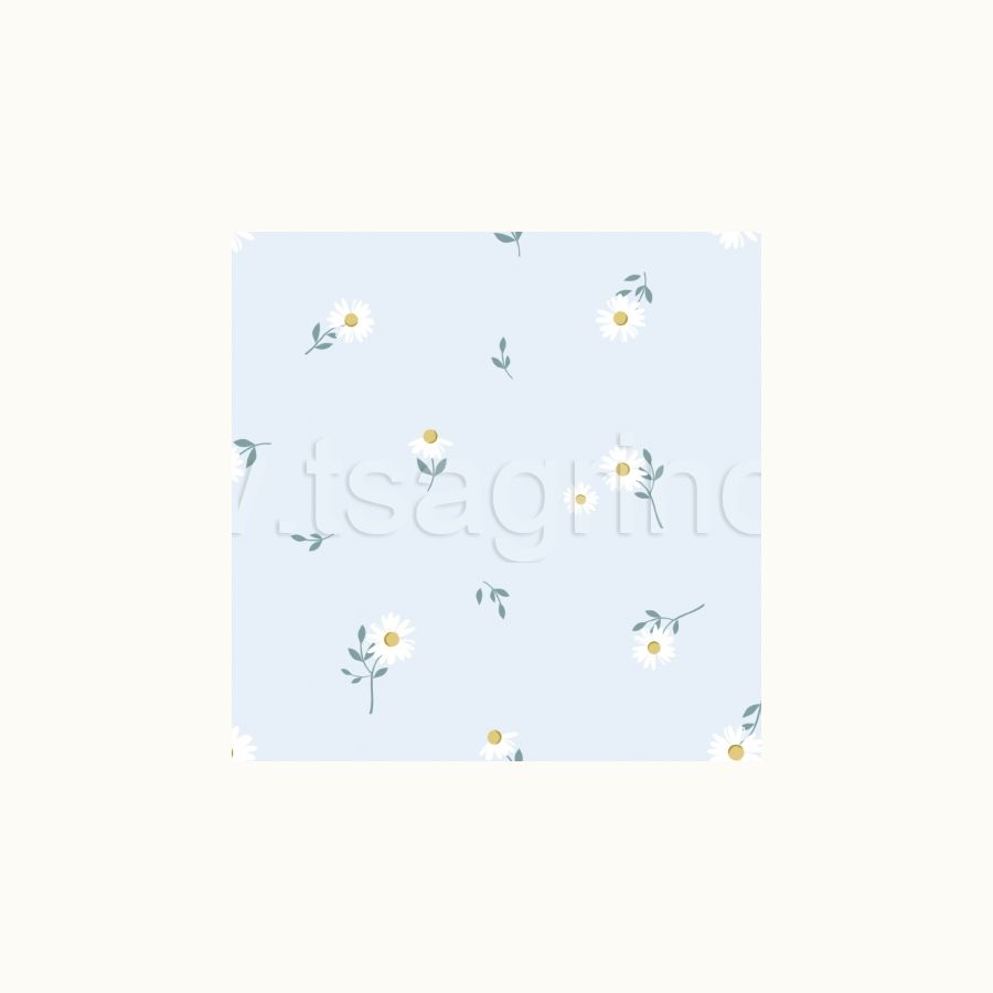 ΥΦΑΣΜΑ ΒΑΜΒΑΚΕΡΗ ΜΟΥΣΕΛΙΝΑ (DOUBLE GAUZE) ROMANTIC FLORAL BLUE