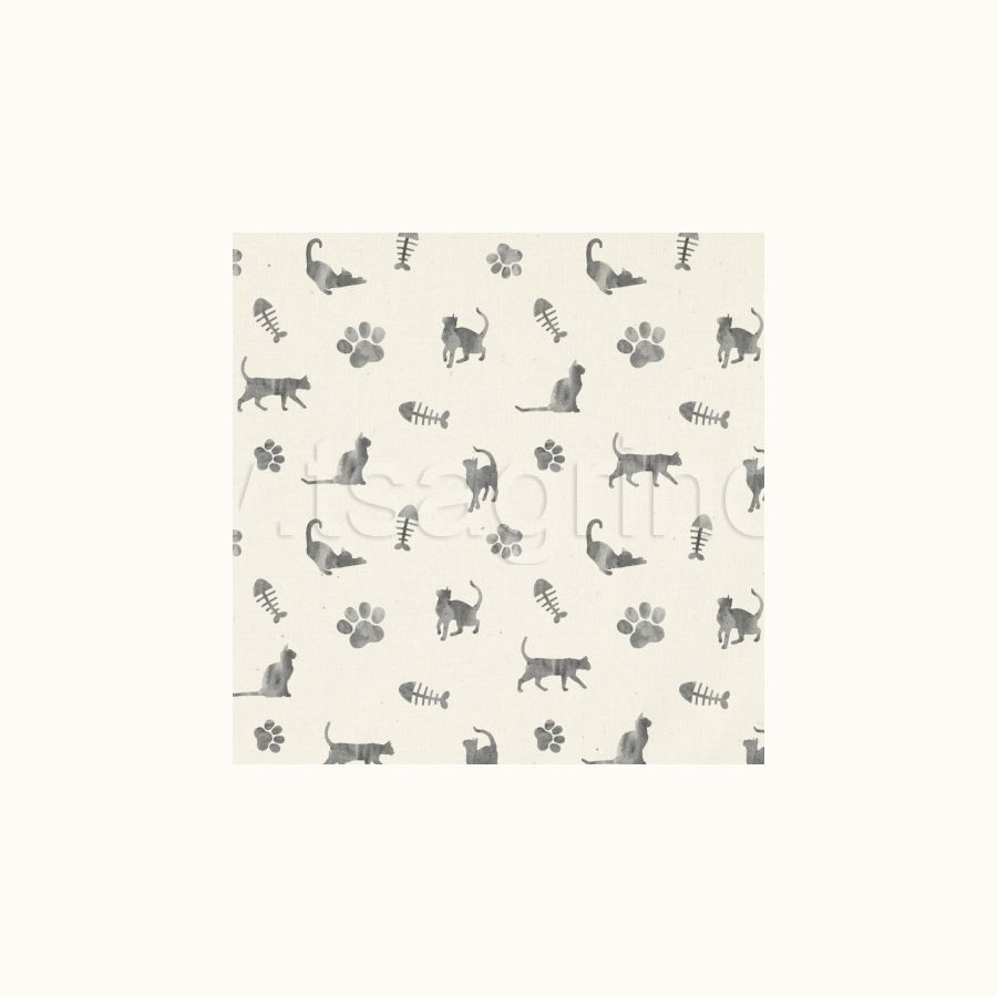ΥΦΑΣΜΑ ΠΟΠΛΙΝΑ 100% ΒΑΜΒΑΚΙ DIGITAL PRINT (SHADOW CAT PAWS)