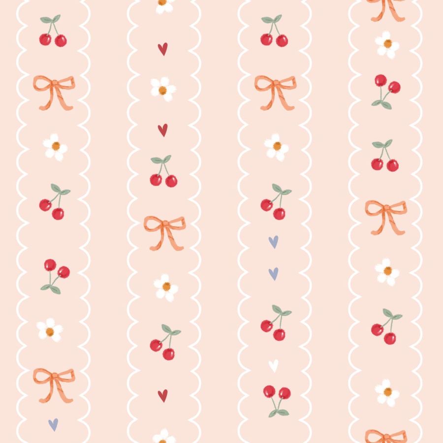 ΥΦΑΣΜΑ ΠΟΠΛΙΝΑ 100% ΒΑΜΒΑΚΙ DIGITAL PRINT - CHERRY BLOSSOM BOWS
