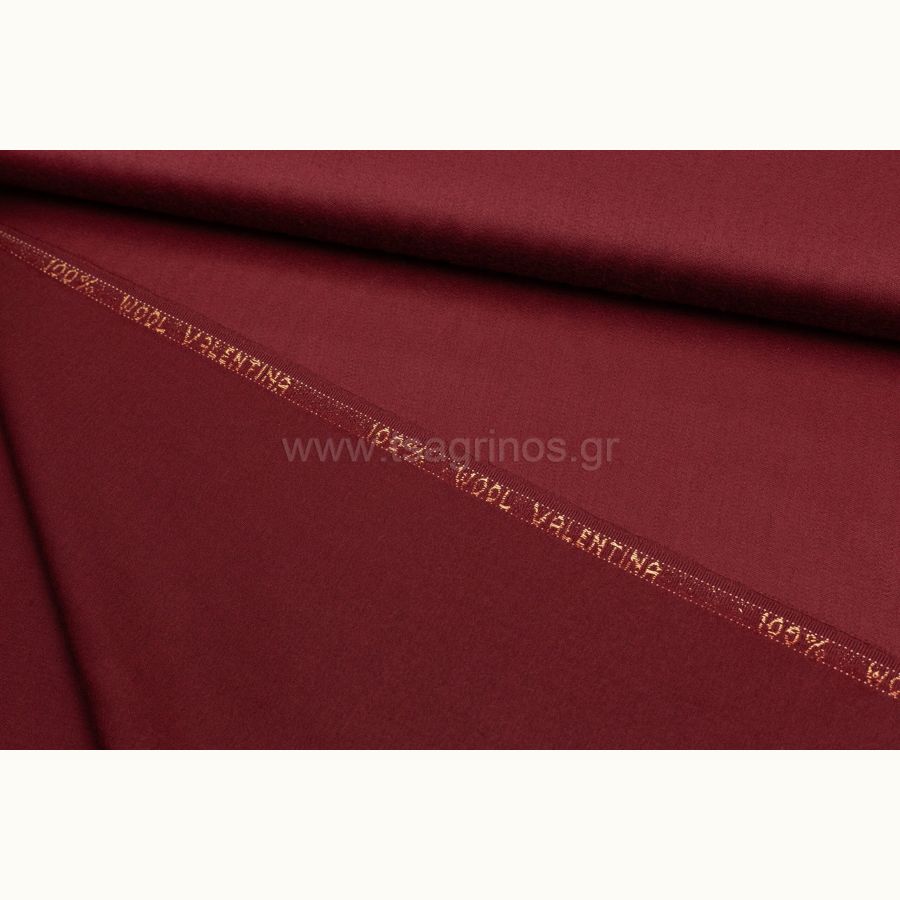 ΥΦΑΣΜΑ 100% ΜΑΛΛΙΝΟ ''100% WOOL VALENTINA'' (ΜΠΟΡΝΤΟ) - Ρετάλι 1μ.