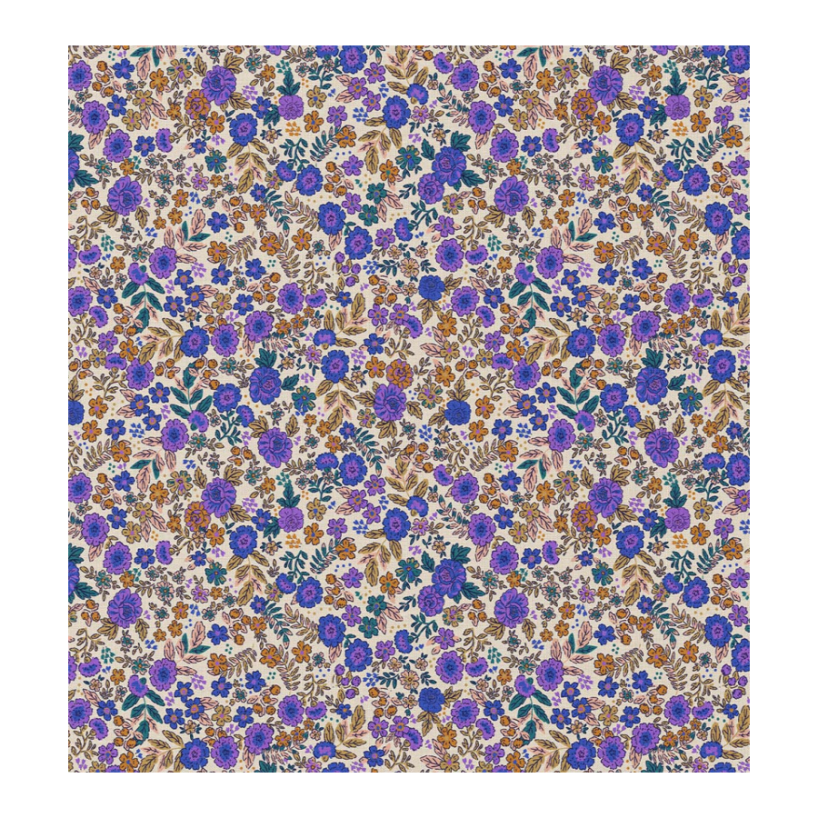 ΥΦΑΣΜΑ ΠΟΠΛΙΝΑ 100% ΒΑΜΒΑΚΙ - LIBERTY FLORAL ΜΩΒ