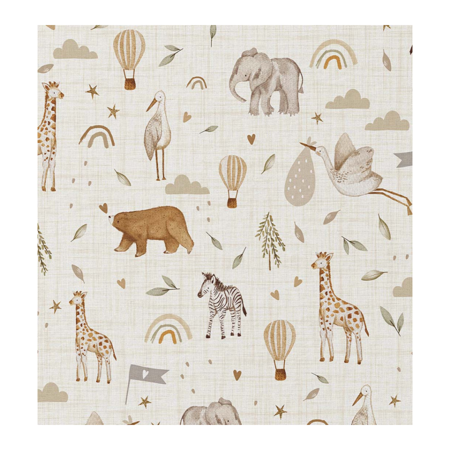 ΥΦΑΣΜΑ ΠΟΠΛΙΝΑ 100% ΒΑΜΒΑΚΙ DIGITAL PRINT - SOFT SAFARI 