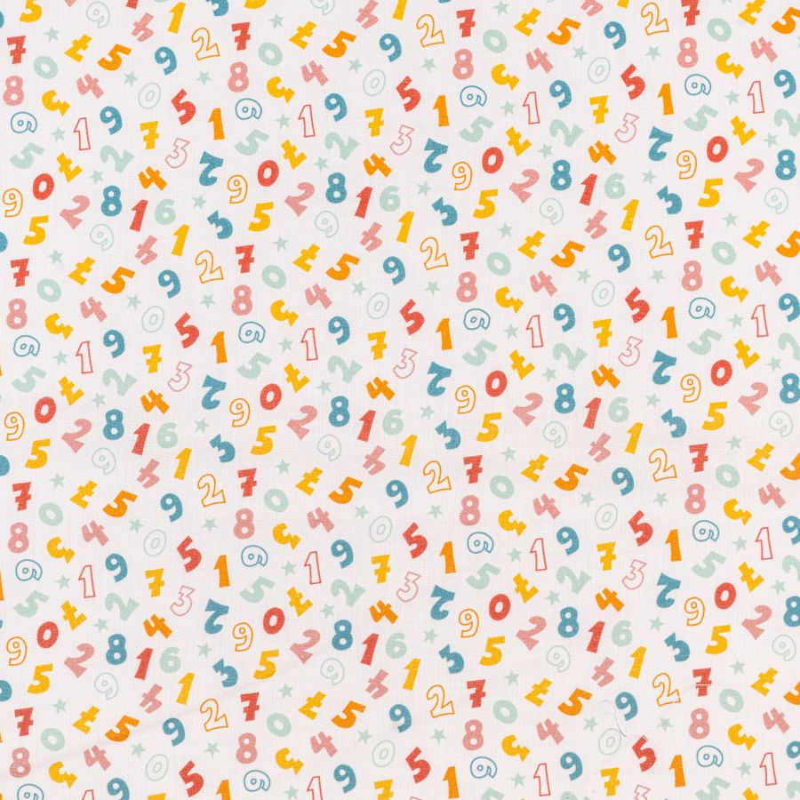 ΥΦΑΣΜΑ ΠΟΠΛΙΝΑ 100% ΒΑΜΒΑΚΙ DIGITAL PRINT - COLORFUL NUMBERS