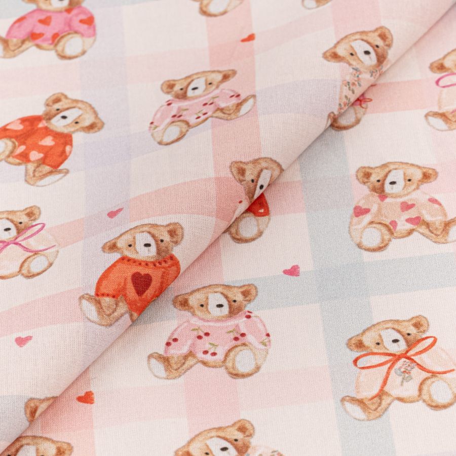 ΥΦΑΣΜΑ ΠΟΠΛΙΝΑ 100% ΒΑΜΒΑΚΙ DIGITAL PRINT - COZY SWEATER TEDDIES