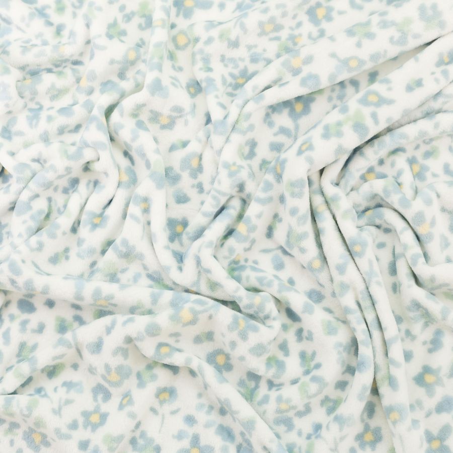 ΥΦΑΣΜΑ ΦΛΙΣ ΓΟΥΝΑΚΙ “POLAR FLEECE” - ΜΠΛΕ ΑΝΘΑΚΙΑ SOFT