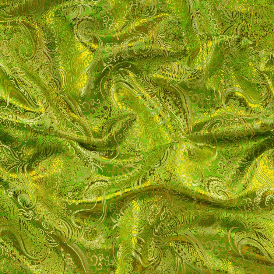 ΥΦΑΣΜΑ ΖΑΚΑΡ ΕΛΑΦΡΥ ΣΧΕΔΙΟ ΛΑΧΟΥΡ ΜΕ ΧΡΥΣΕΣ ΔΙΧΡΩΜΙΕΣ - ΠΡΑΣΙΝΟ