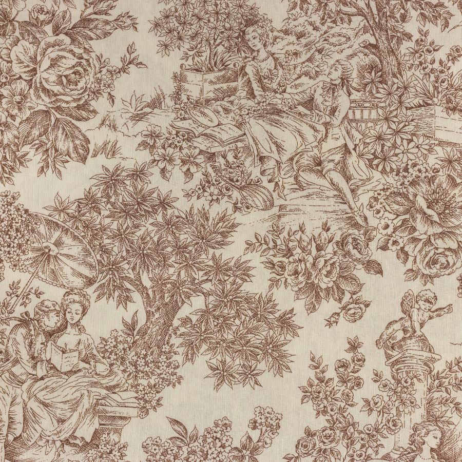 ΥΦΑΣΜA ΛΟΝΕΤΑ PRINTED (ΜΑΛΑΚΟ ΚΑΡΑΒΟΠΑΝΟ) POMPADOUR BROWN