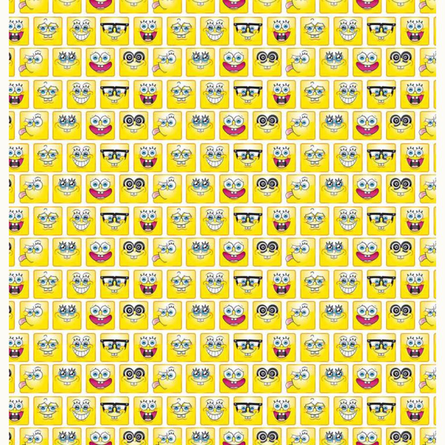 ΥΦΑΣΜΑ ΠΟΠΛΙΝΑ DIGITAL PRINT (DISNEY LICENSED) SPONGEBOB FACES