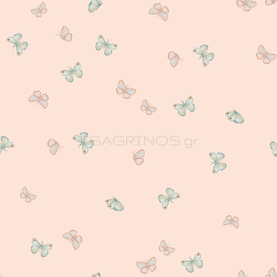ΥΦΑΣΜΑ ΠΟΠΛΙΝΑ 100% ΒΑΜΒΑΚΙ DIGITAL PRINT - LITTLE GARDEN BUTTERFLIES