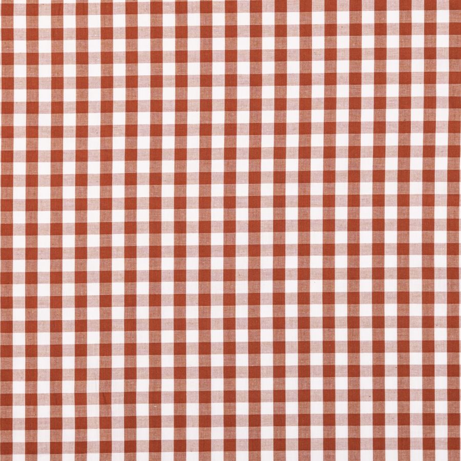 ΥΦΑΣΜΑ ΠΟΠΛΙΝΑ 100% ΒΑΜΒΑΚΙ ΚΑΡΟ ''VICHY'' ΣΧΕΔΙΟ ΚΑΡΟ 0.90mm, ΚΕΡΑΜΙΔΙ - ΑΣΠΡΟ 