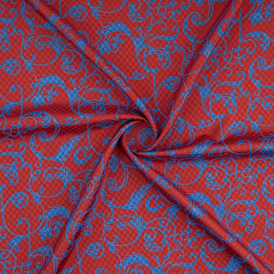 ΥΦΑΣΜΑ VINTAGE ΜΑΛΑΚΟ & ΑΕΡΙΝΟ ΣΥΝΘΕΤΙΚΟ - BAROQUE FLORAL - Ρετάλι 1.50μ.