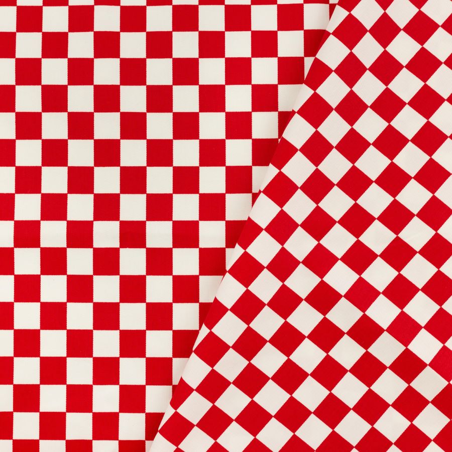 ΥΦΑΣΜΑ ΚΑΜΠΑΡΝΤΙΝΑ ΣΥΜΜΕΙΚΤΟ 65/35 – 220gr/m² (ΣΧΕΔΙΟ ΣΚΑΚΙΕΡΑ ΚΟΚΚΙΝΟ-ΑΣΠΡΟ)